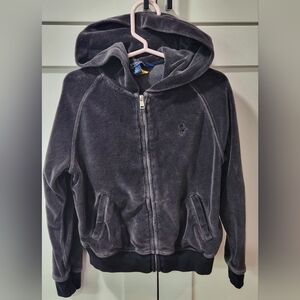 Polo by Ralph Lauren Kids Black Velour Hoodie